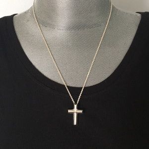 Tiffanyco Concave Cross Necklace 
